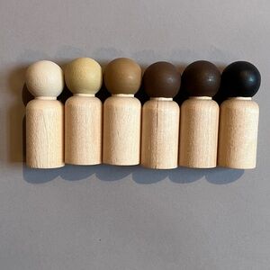 Wooden Multicultural Peg People